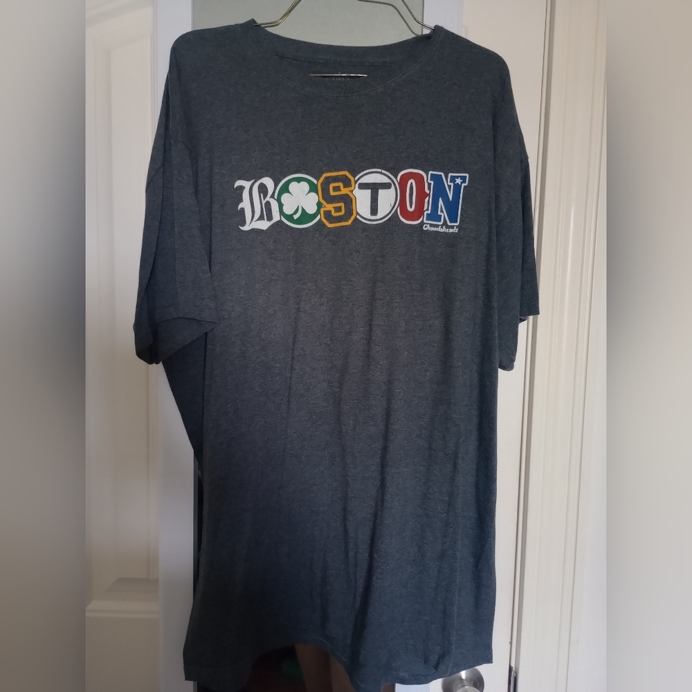 Gray Boston Graphic T-Shirt